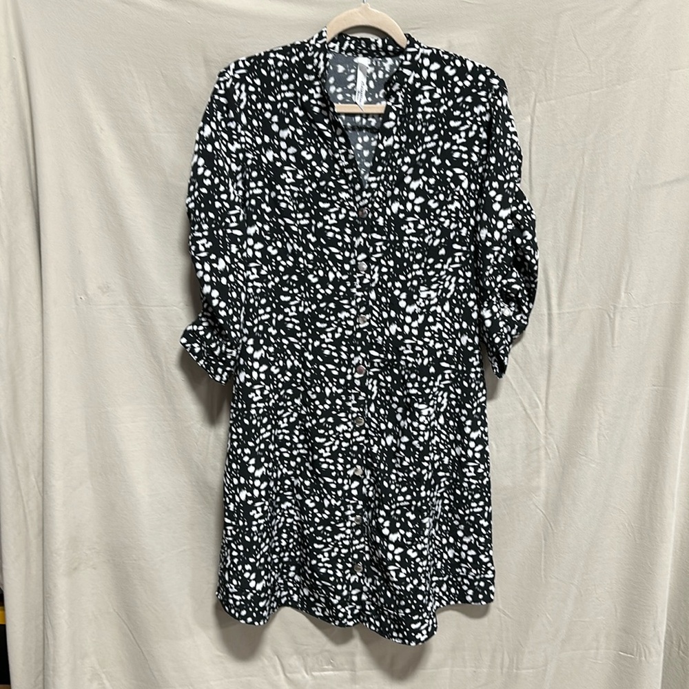 Ny Collection /Black and white design on dress‎ / no belt / Size 1X / Box 1-9